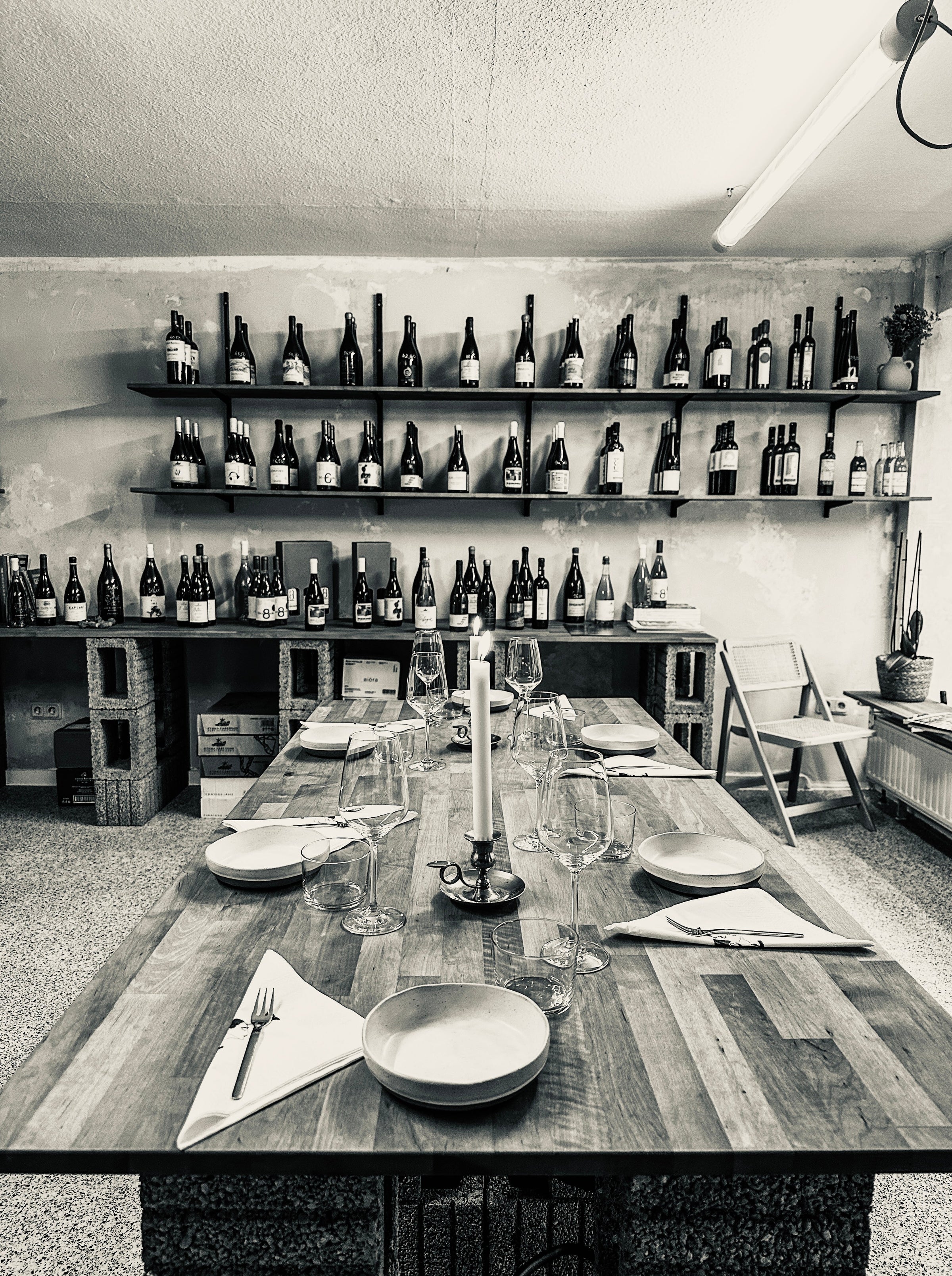 Holy Grail tasting table