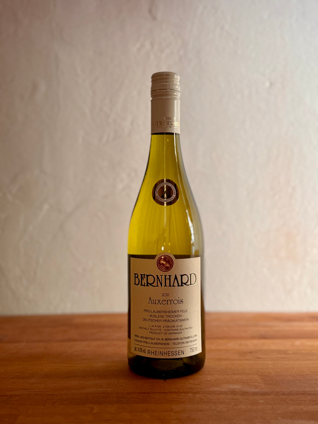 Weingut Ch. W. Bernhard Auxerrois Auslese Trocken 2021 - Weinhandel Holy Grail Köln