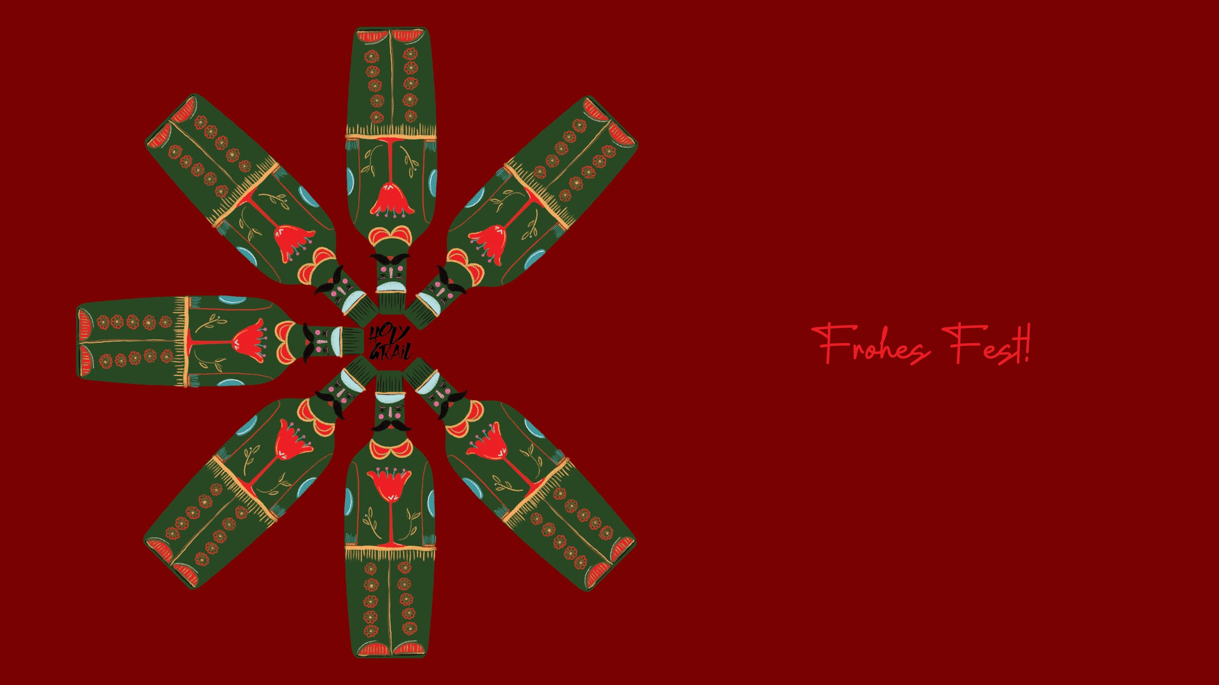 Festliches Designbild für Weihnachten.